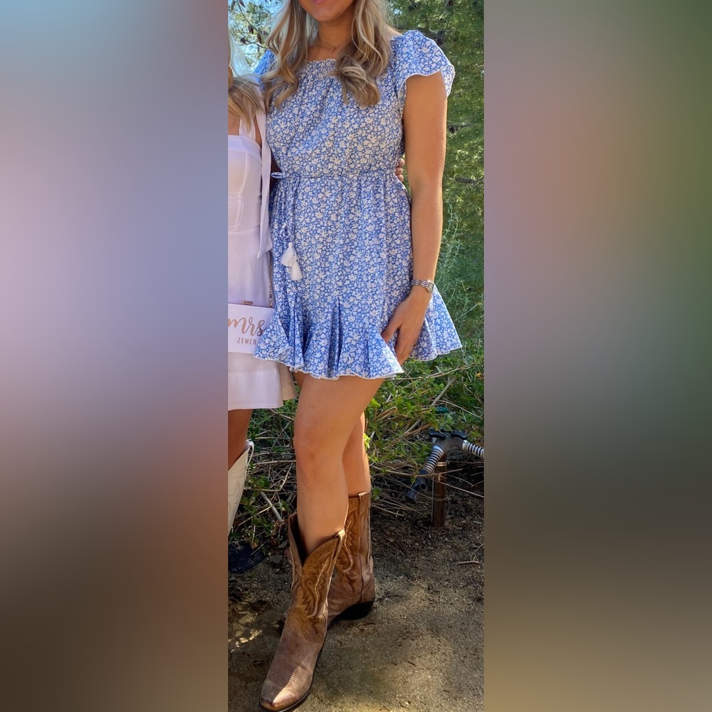 Blue Sundress with adjustable waist